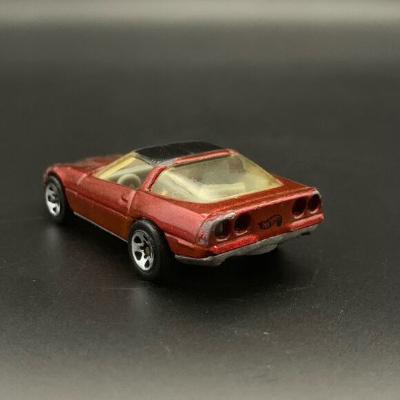 Vintage 1982 Hot Wheels 80’s Corvette Die Cast Maroon Toy Car - Picture 8 of 14